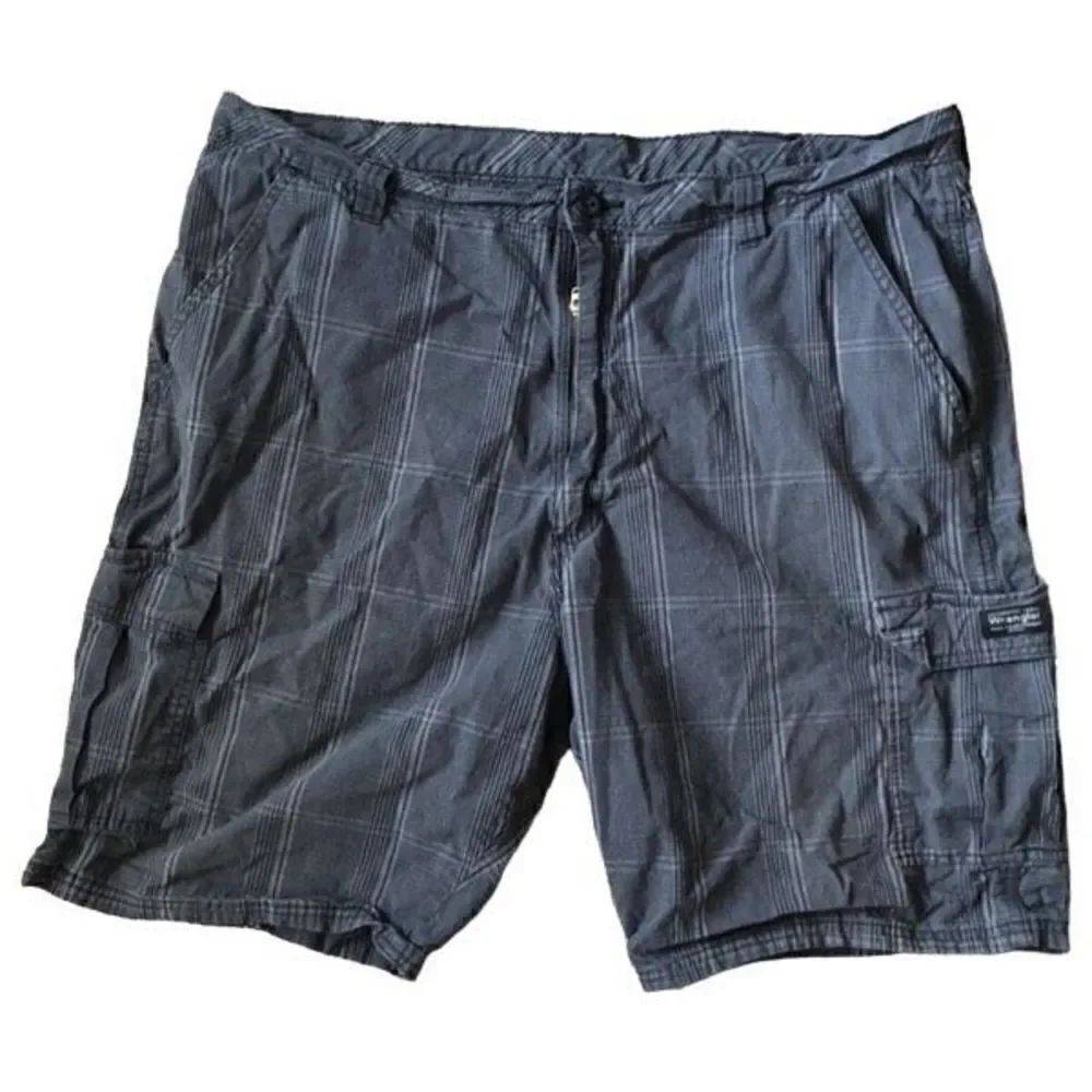 Wrangler Shorts Men’s 38 Plaid Twill Cargo Grunge Skater Gorpcore